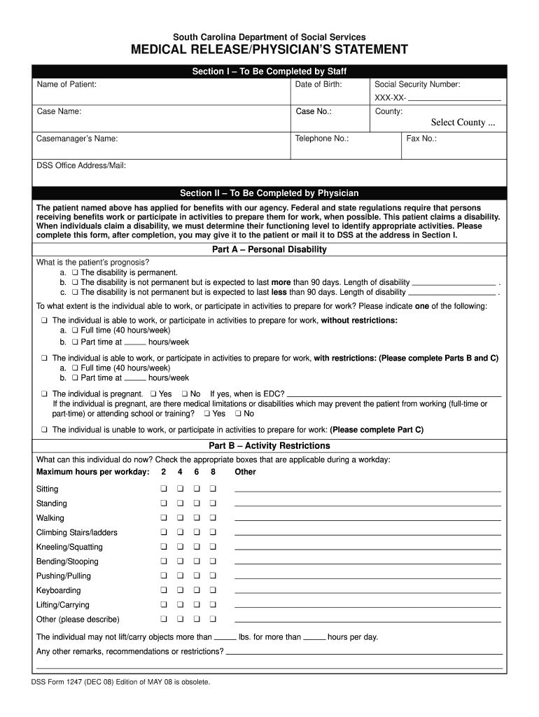 South Carolina Dss Form Social Services