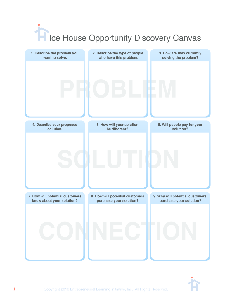 Ice House Opportunity Discovery Canvas  Form