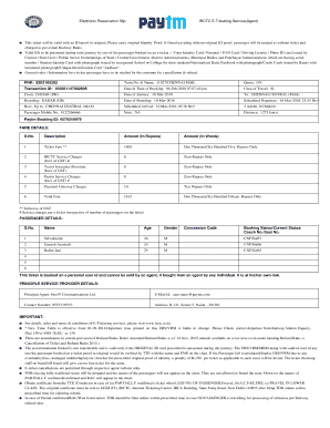 Reservation Slip  Form