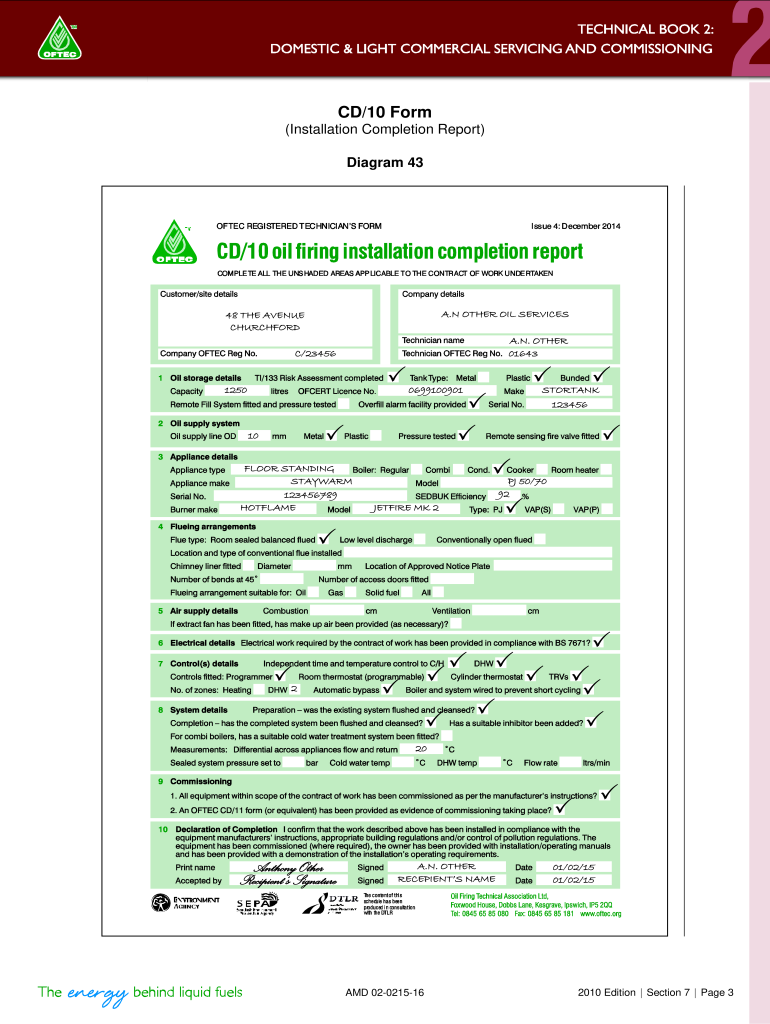 CD10 Form