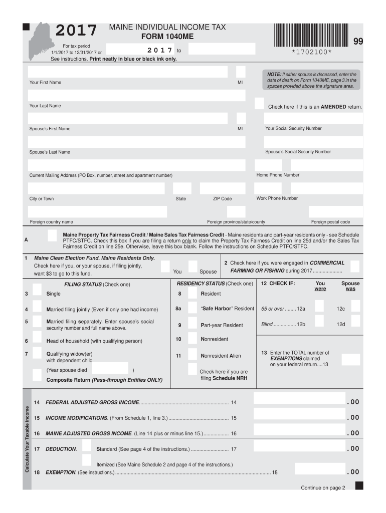 Maine Tax Forms