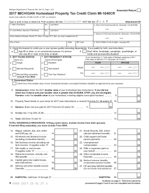 Michigan Form MI-1040CR