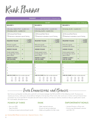 Doterra Rank Planner  Form