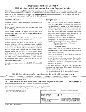 Michigan Form MI-1040-V