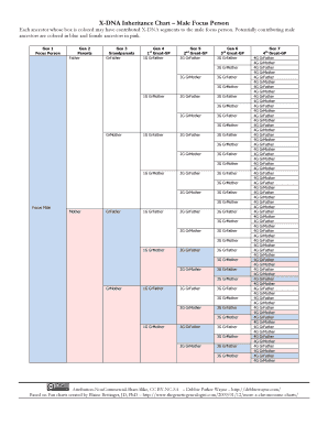 Male X Dna Inheritance Chart  Form
