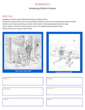 Political Cartoon Worksheet Answers  Form