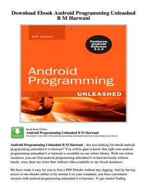 Android Programming by B M Harwani PDF Download  Form