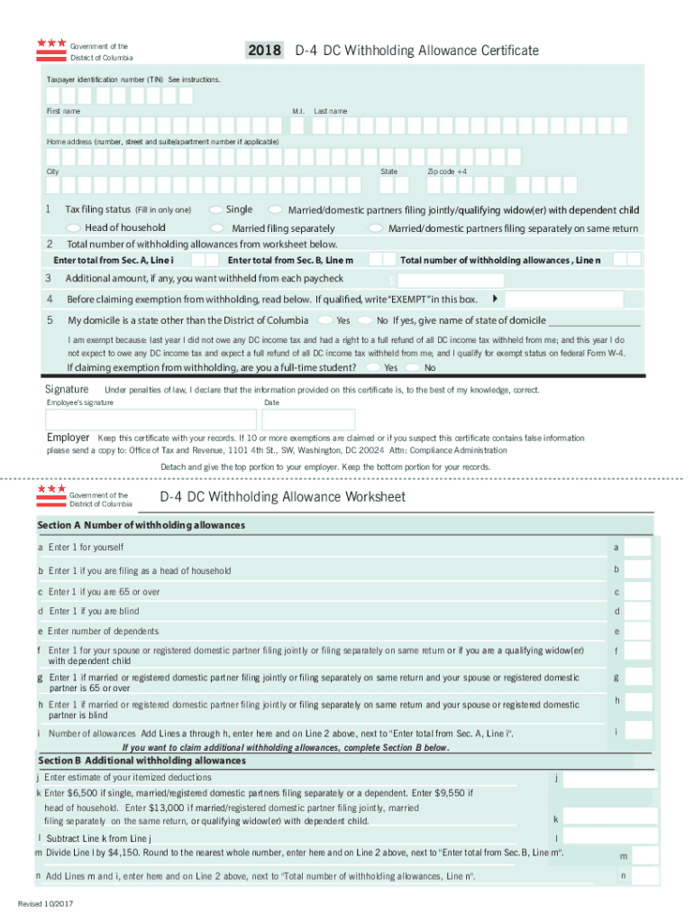 DC D 4 Form