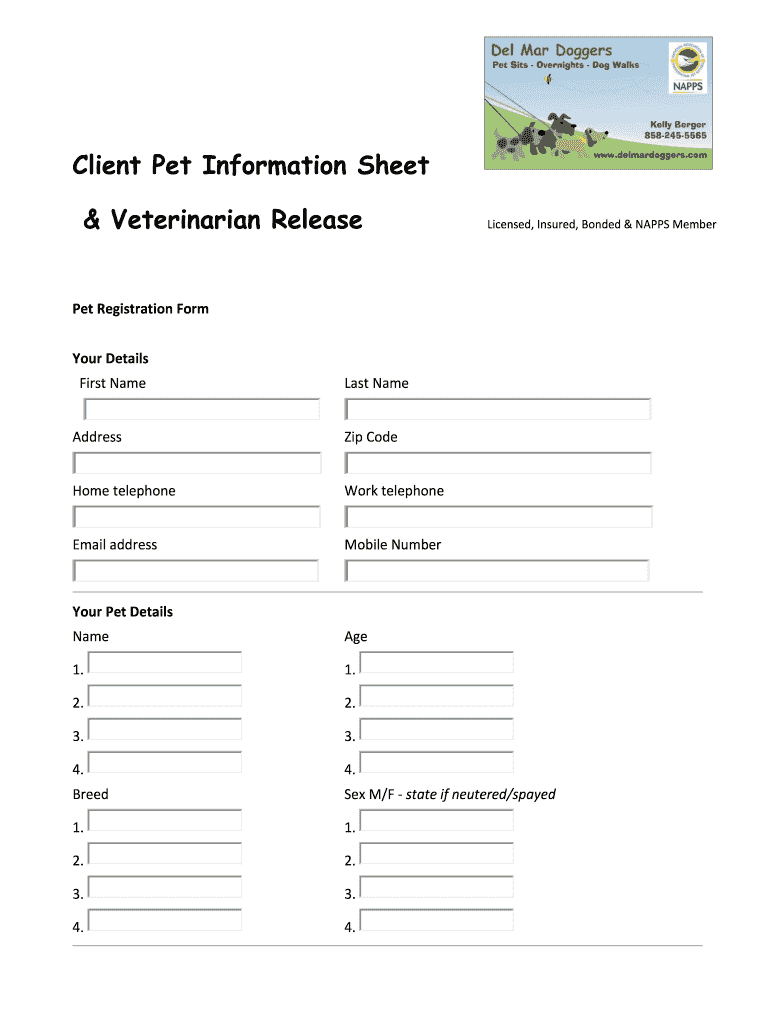 Pet Information Sheet PDF