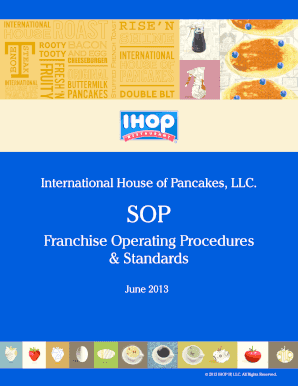 IHOP Sop Operating Procedures and Standards June2013 Scribd  Form