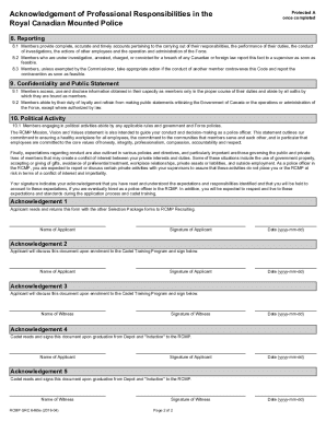 Acknowledgement of Professional Responsibilities 6465  Form