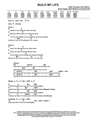 Build My Life Chords  Form