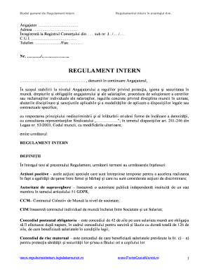 Regulamentul Intern Rubinian  Form