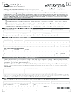  Msp Account Change Form 2020