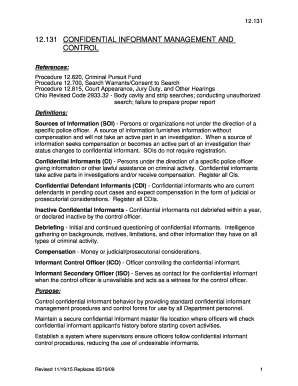 Confidential Informant Contract PDF