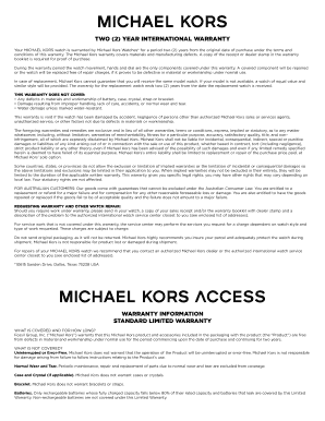 Michael Kors Registration  Form