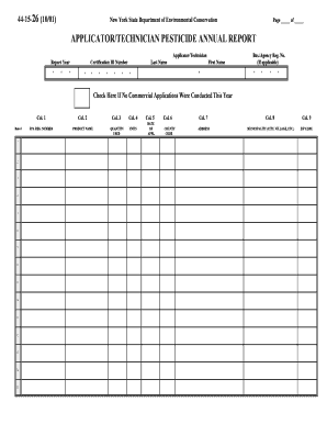 Pesticide Reporting Law Annual Report Form 44 15 26