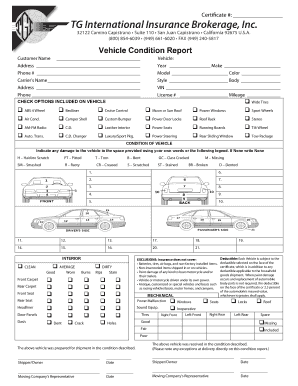 Vehicle Condition Report 2 DOC  Form