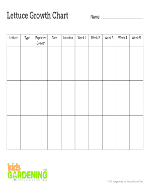 Lettuce Growth Chart  Form