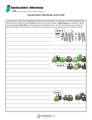 Amoeba Sisters Video Recap Genetic Drift Answer Key  Form