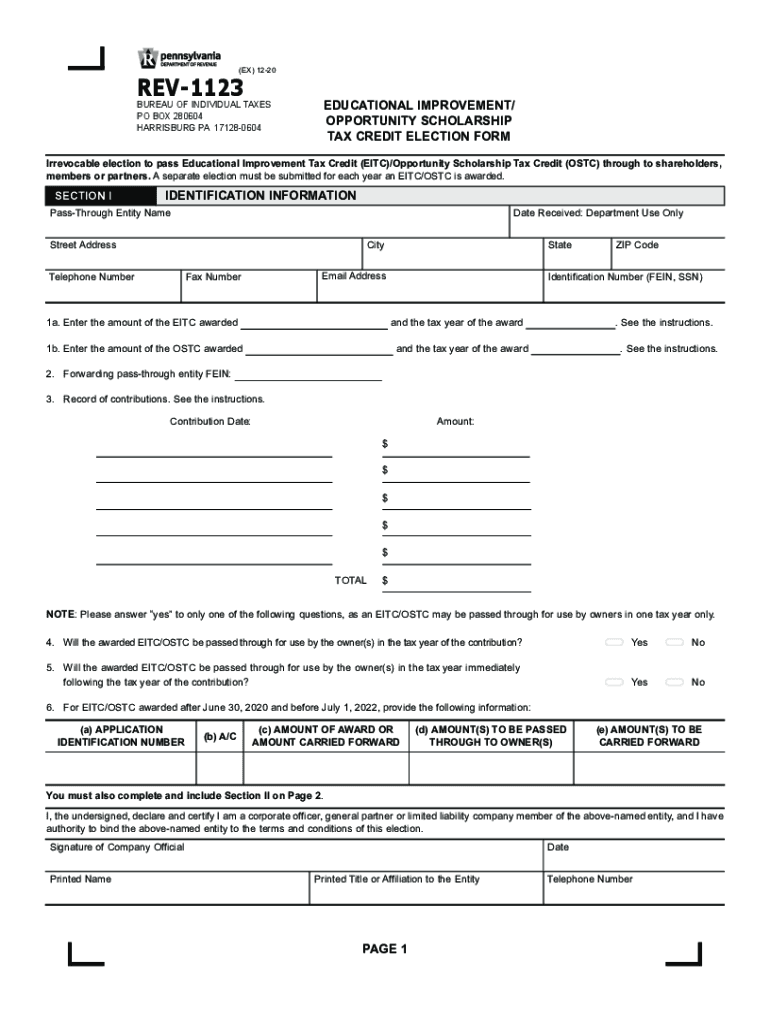 Get and Sign Fillable REV 1123 2020-2022 Form