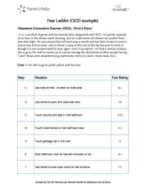 Fear Ladder Examples  Form