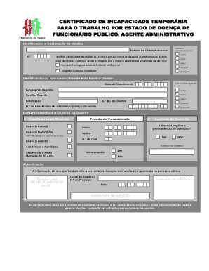 Certificado De Incapacidade  Form