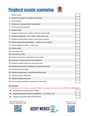 Peripheral Vascular Assessment  Form