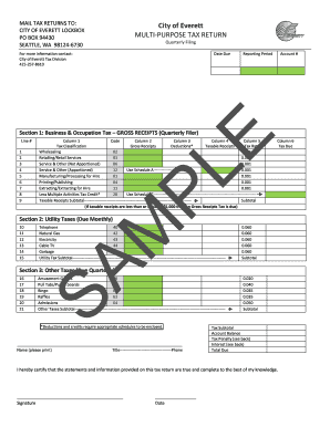 City of Everett Multi Purpose Tax Return  Form