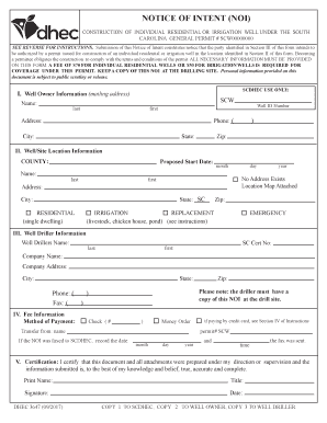  NOTICE of INTENT NOI 2017-2024