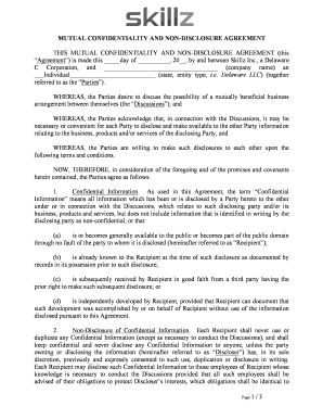 Mnda Template  Form