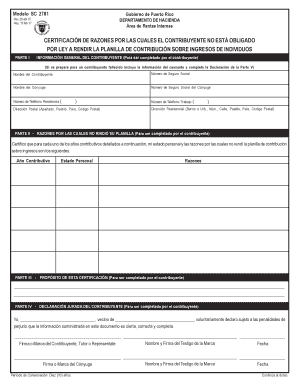 Formulario Modelo Sc 2781