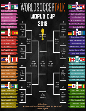 Fillable World Cup Bracket  Form