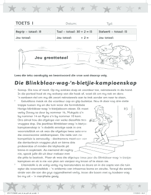 Begripstoets Graad 2 PDF  Form