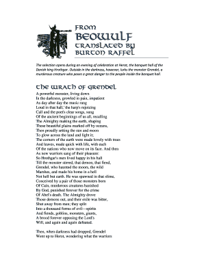 Beowulf Burton Raffel Full Text PDF  Form