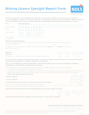 Eyesight Report Form