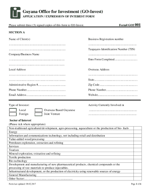 Expression of Interest Form