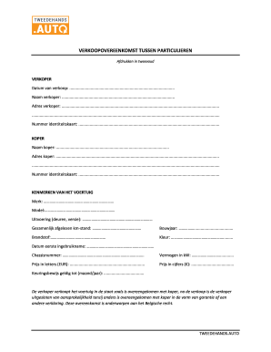 menu veer Verwachting Verkoopovereenkomst Auto PDF Form - Fill Out and Sign Printable PDF  Template | signNow