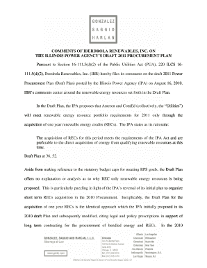 COMMENTS of IBERDROLA RENEWABLES, INC State of Illinois Www2 Illinois  Form