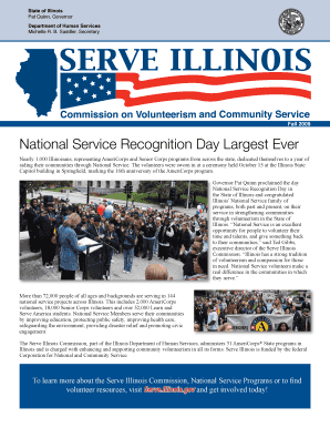 Building Stronger Communities through Service State of Illinois Www2 Illinois  Form