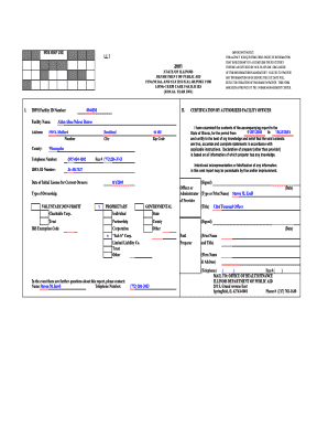 IDPH Facility ID Number Hfs Illinois  Form