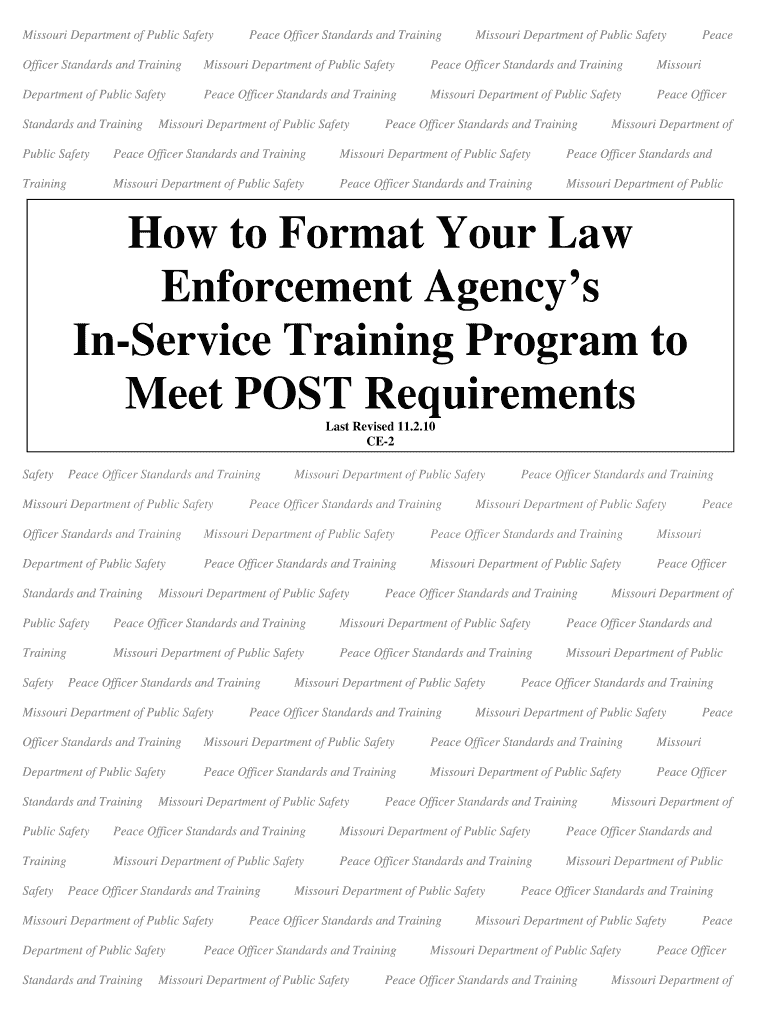 How to Format Your Law Enforcement Agency&#039;s in Missouri Dps Mo