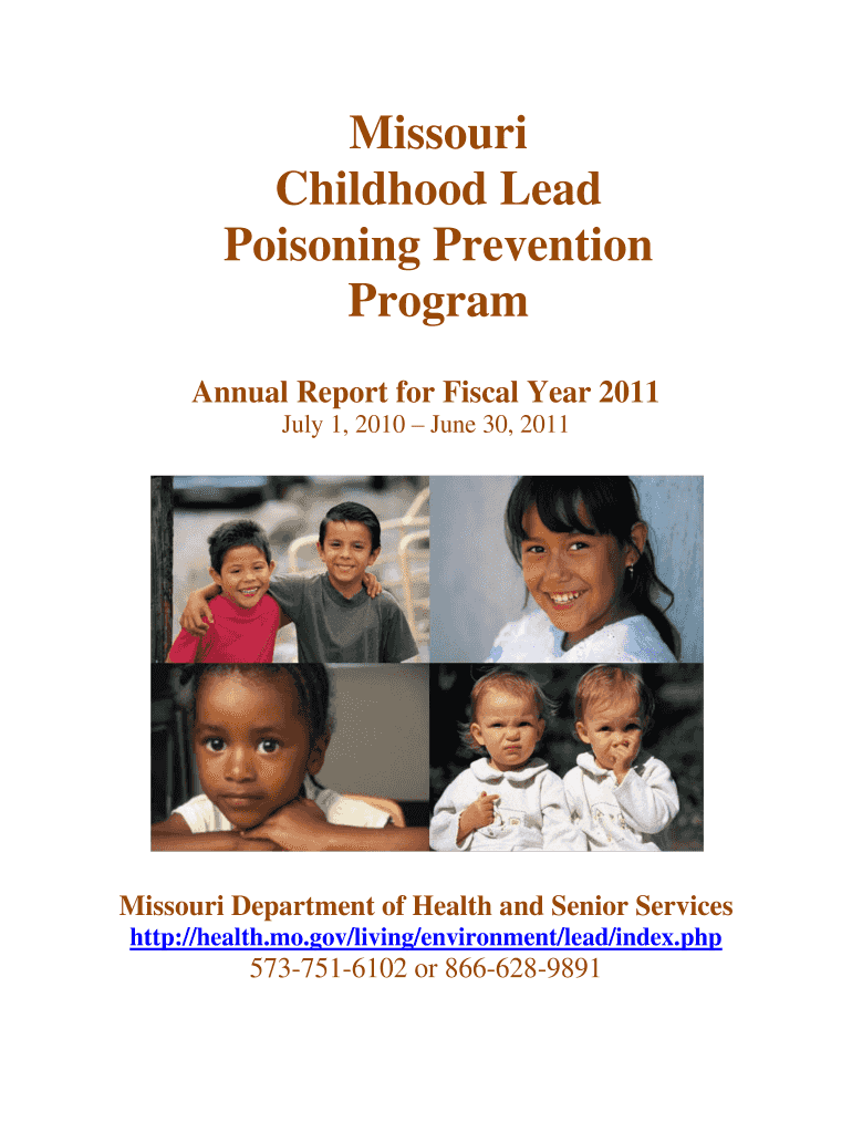Missouri Childhood Lead Poisoning Prevention Program Health Mo  Form