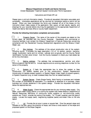 Instructions Missouri Department of Health &amp; Senior Services  Form