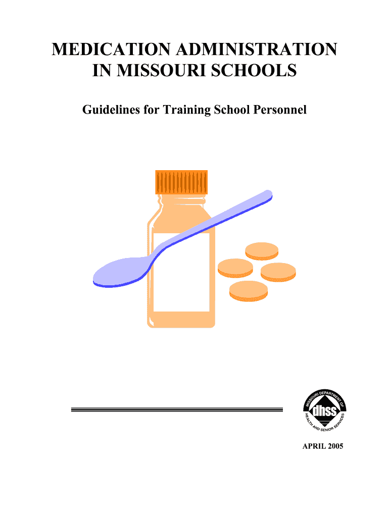 Medication Administration in Missouri Schools Guidelines for Training Health Mo  Form