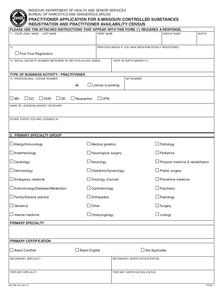 Bndd Renewal Missouri  Form