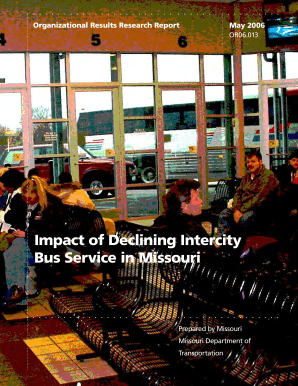 Impact of Declining Intercity Bus Service in Missouri to Parent  Form