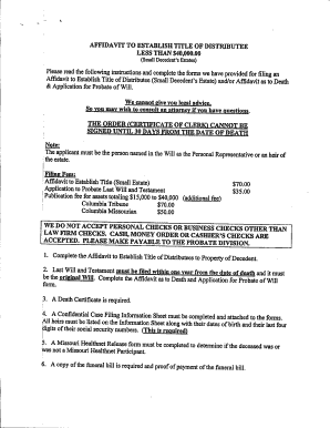 Small Estate Affidavit New York Form