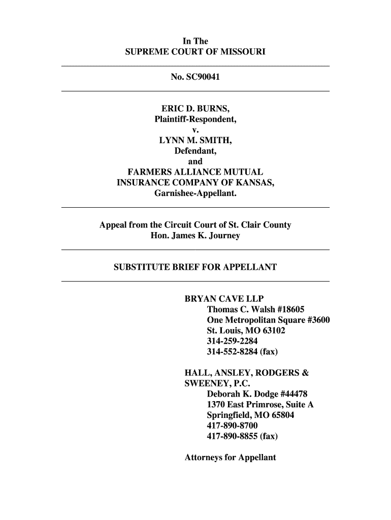 SC90041 Appellant Substitute Brief DOC Courts Mo  Form