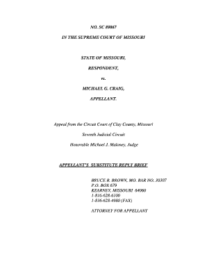 SC 89867 in the SUPREME COURT of MISSOURI STATE of MISSOURI, RESPONDENT, Vs Courts Mo  Form